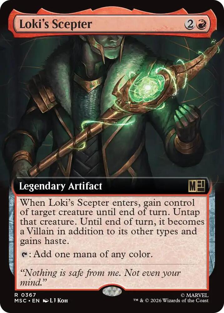 Loki's Scepter (Extended Art) (367) [Marvel Super Heroes Commander]