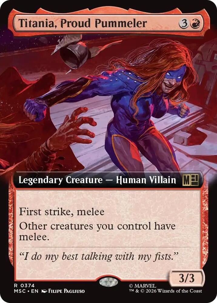 Titania, Proud Pummeler (Extended Art) (374) [Marvel Super Heroes Commander]