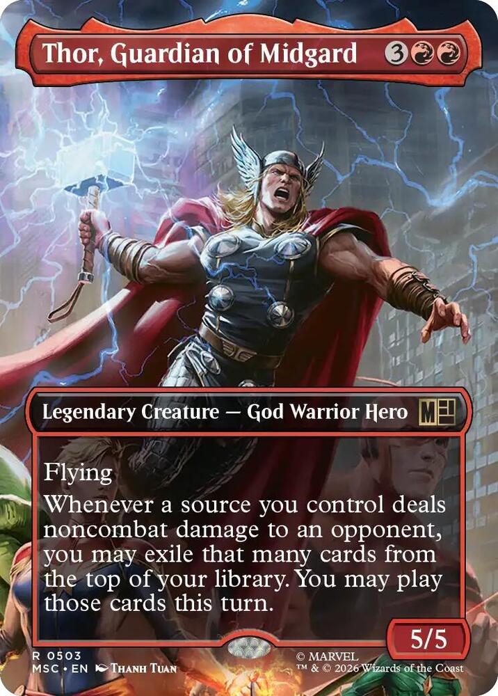 Thor, Guardian of Midgard (Borderless) (503) [Marvel Super Heroes Commander]