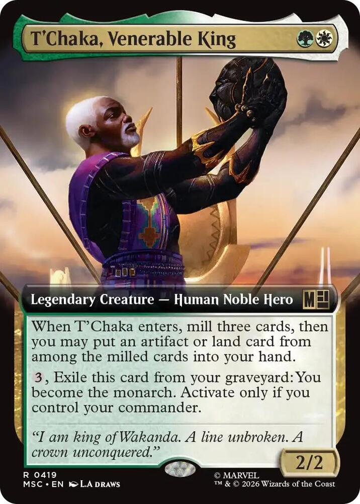 T'Chaka, Venerable King (Extended Art) (419) [Marvel Super Heroes Commander]