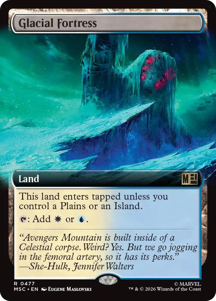 Glacial Fortress (Extended Art) (477) [Marvel Super Heroes Commander]