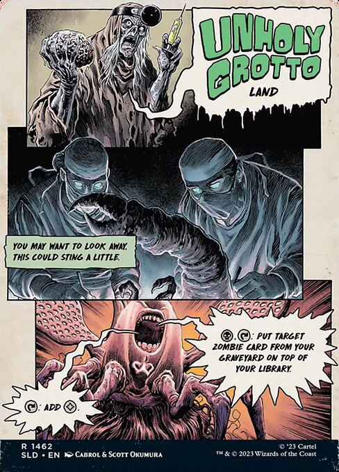 Unholy Grotto (1462) [Secret Lair Drop] [Full Art, Borderless] Reverse