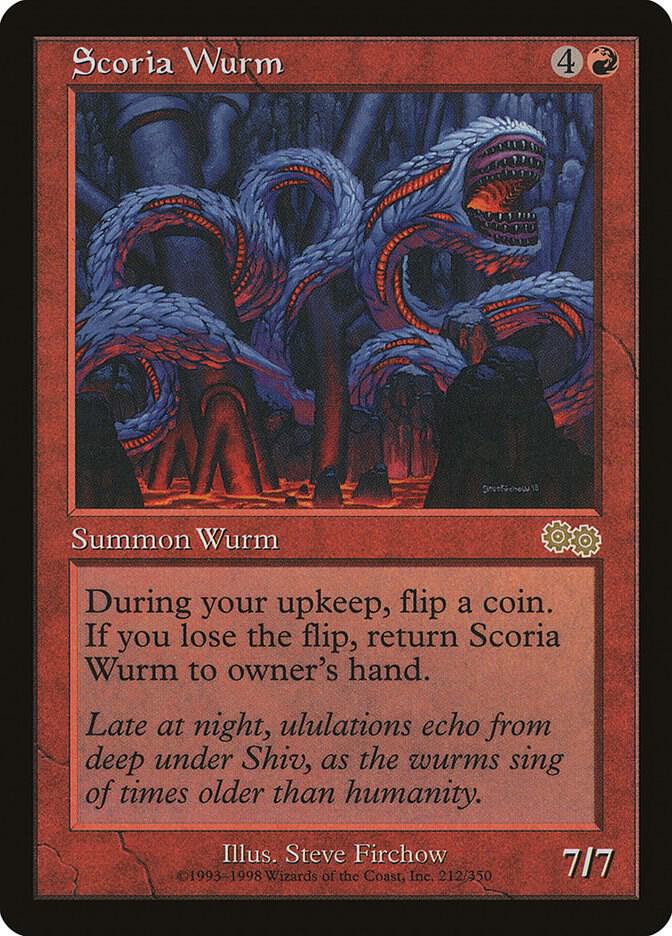 Scoria Wurm (212) [Urza's Saga]