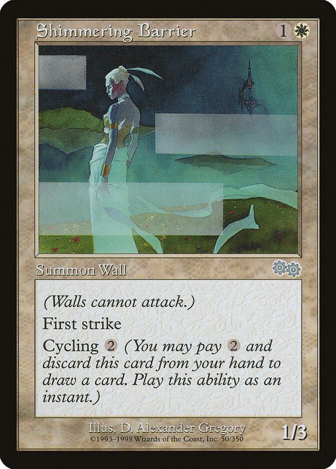 Shimmering Barrier (50) [Urza's Saga]