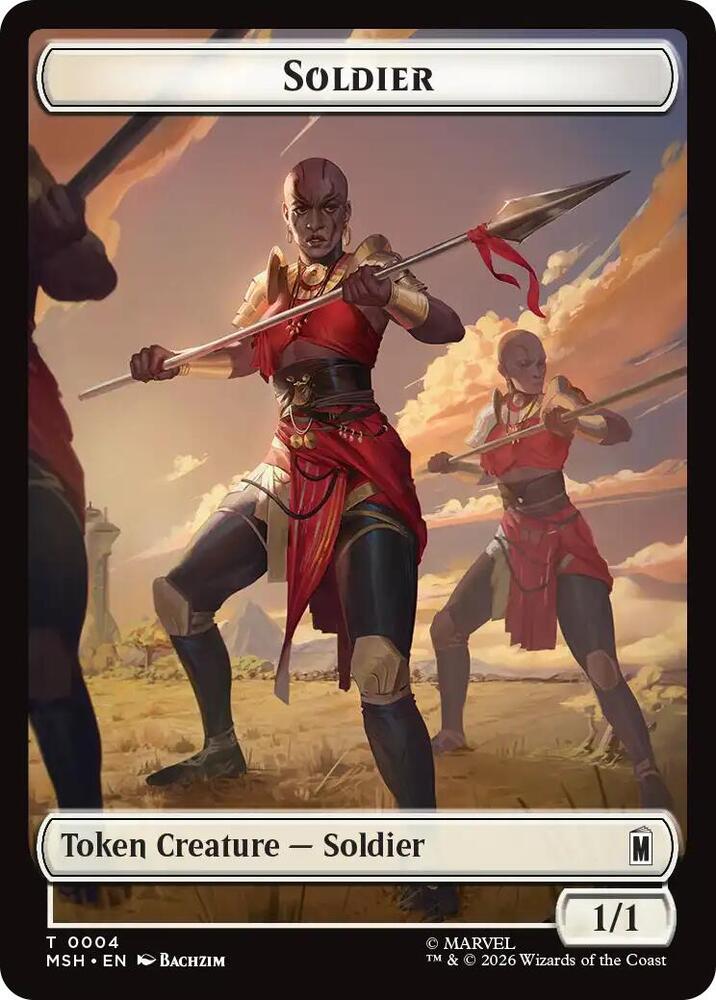 Soldier // Goat Double-Sided Token (4 // 6) [Marvel Super Heroes Commander]