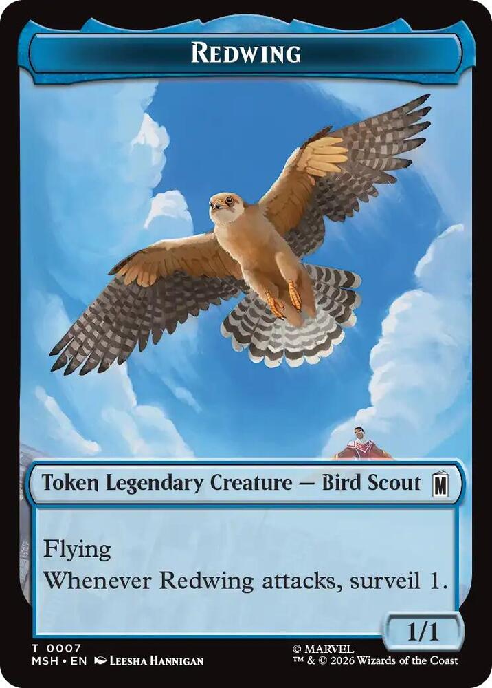 Redwing // Zabu Double-Sided Token (7 // 16) [Marvel Super Heroes]