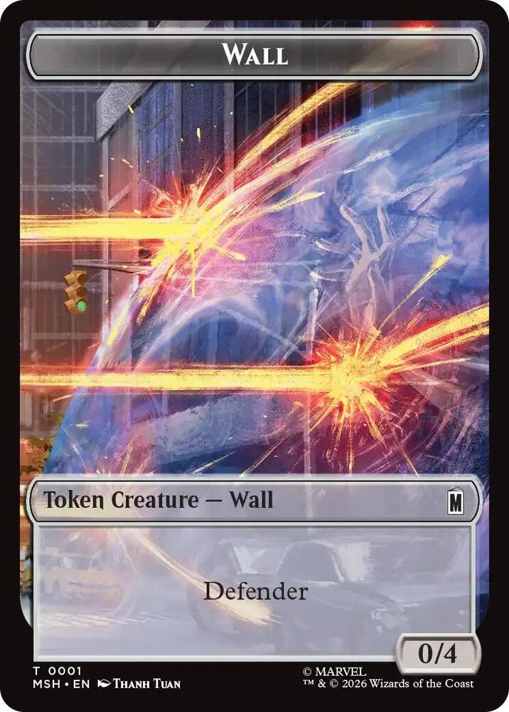 Wall // Moloid Double-Sided Token (1 // 13) [Marvel Super Heroes]