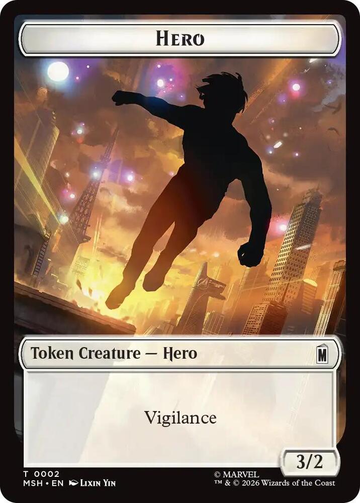 Hero // Robot Villain Double-Sided Token (2 // 20) [Marvel Super Heroes]