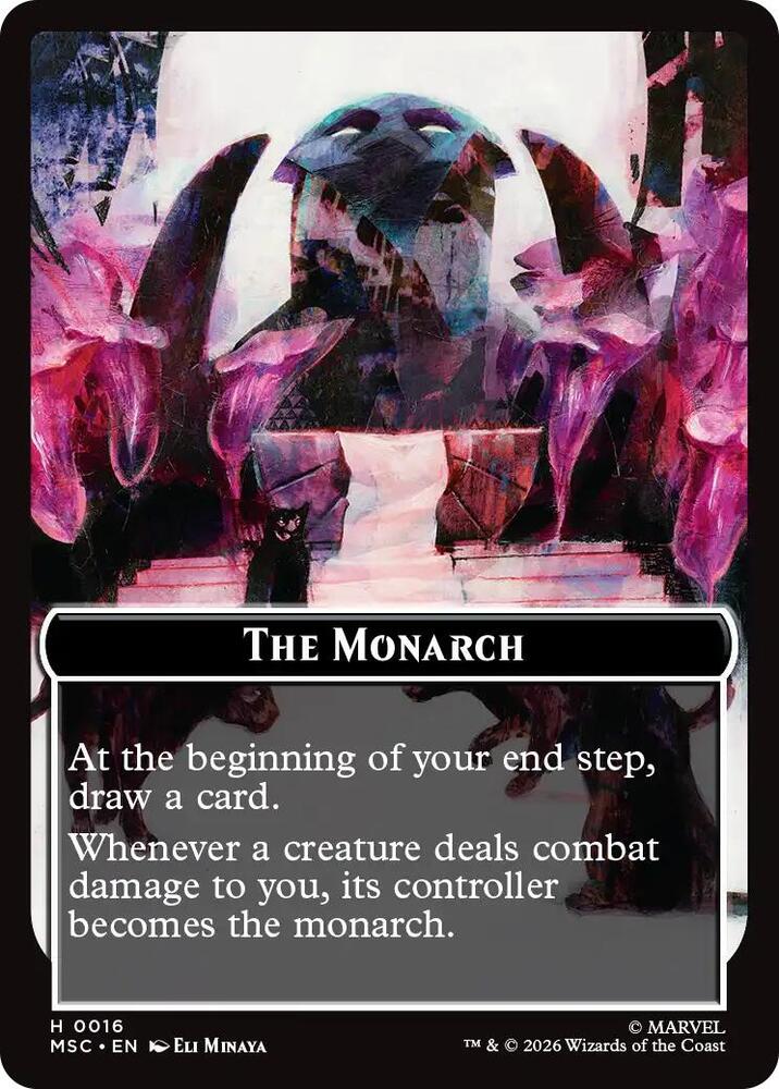 The Monarch (0016) // Vibranium (0015) Double-Sided Token (16 // 15) [Marvel Super Heroes Commander]