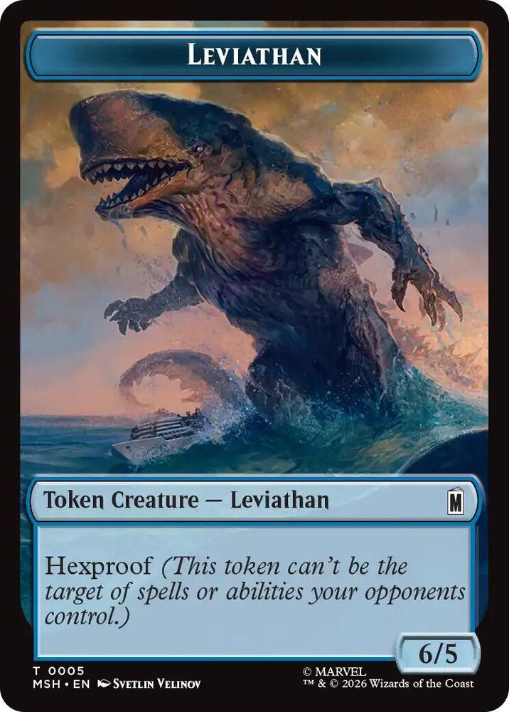 Leviathan // Food Double-Sided Token (5 // 19) [Marvel Super Heroes]