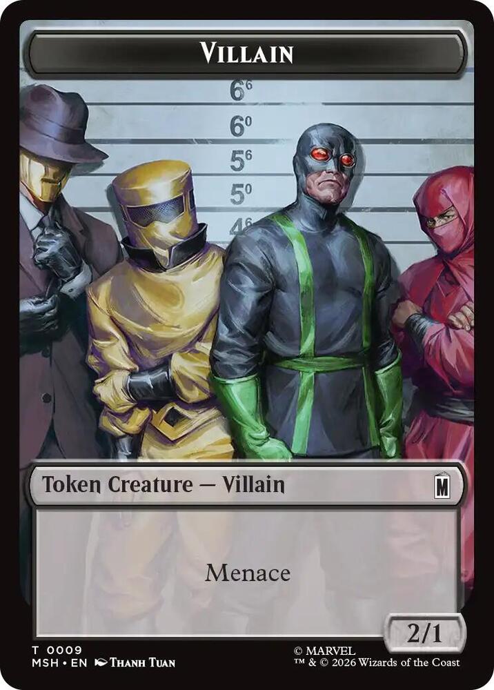 Villain // Treasure Double-Sided Token (9 // 22) [Marvel Super Heroes]