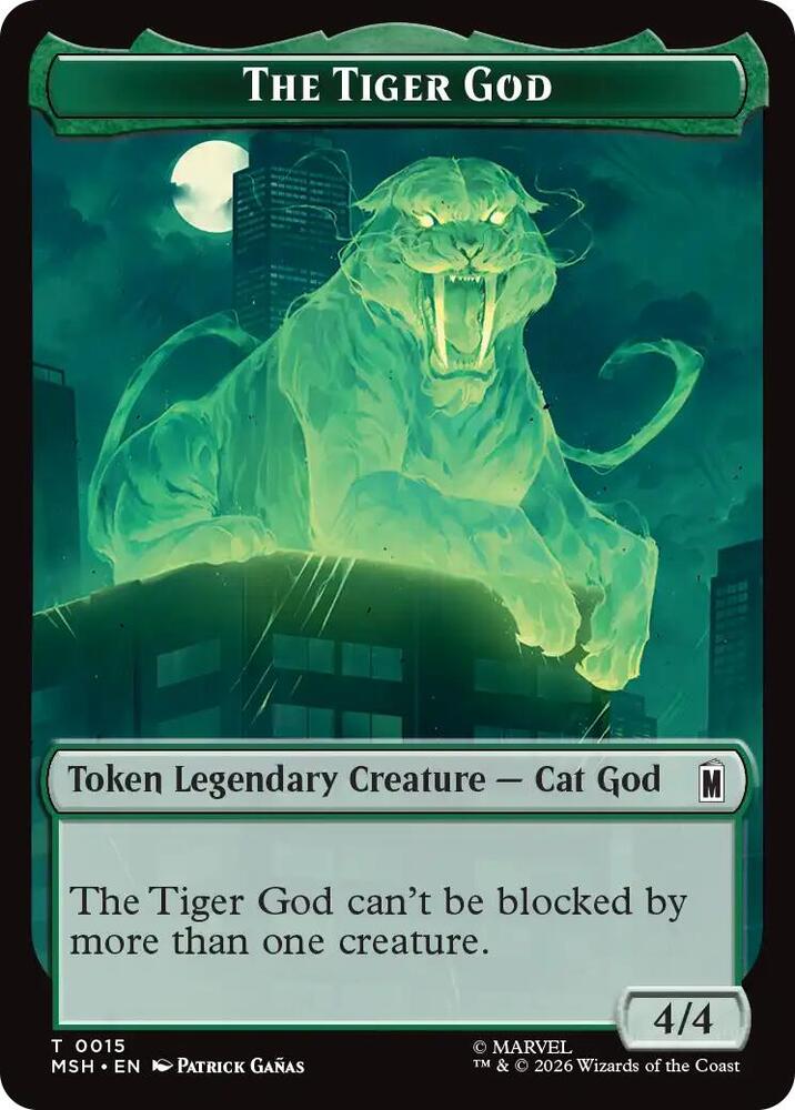The Tiger God // Sturdy Shield Double-Sided Token (15 // 21) [Marvel Super Heroes]