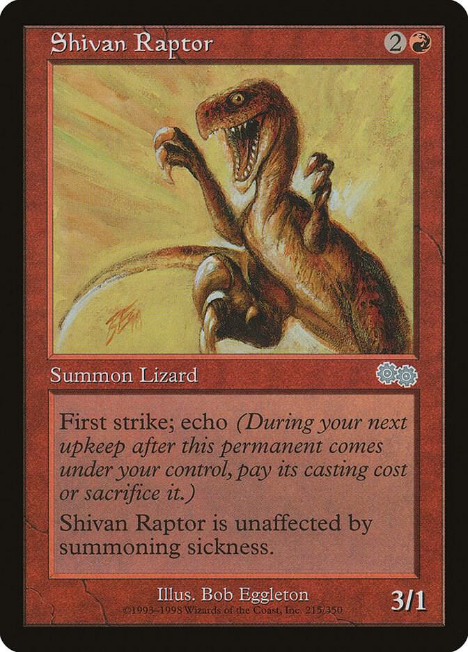 Shivan Raptor (215) [Urza's Saga]