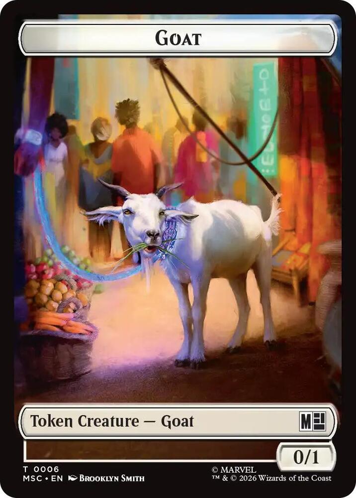 Goat // Construct Double-Sided Token (6 // 14) [Marvel Super Heroes Commander]