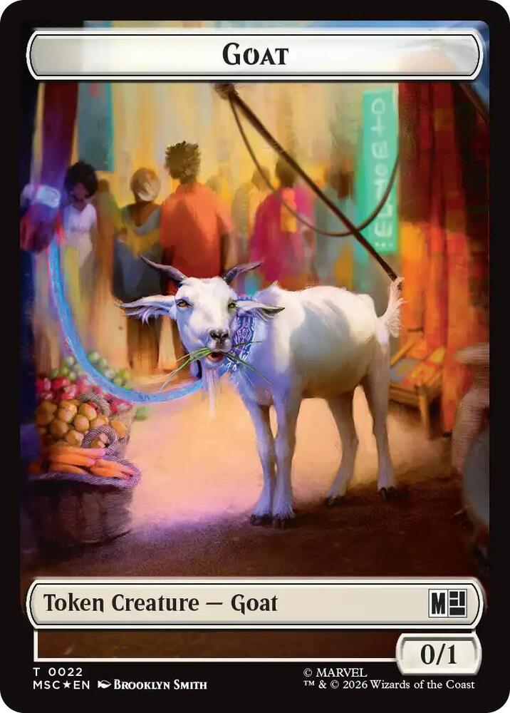 Goat // Soldier Double-Sided Token (Surge Foil) (22 // 23) [Marvel Super Heroes Commander]