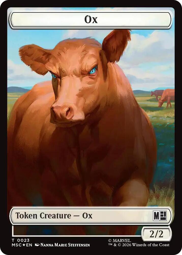 Ox (0023) // Construct (0030) Double-Sided Token (Surge Foil) (23 // 30) [Marvel Super Heroes Commander]
