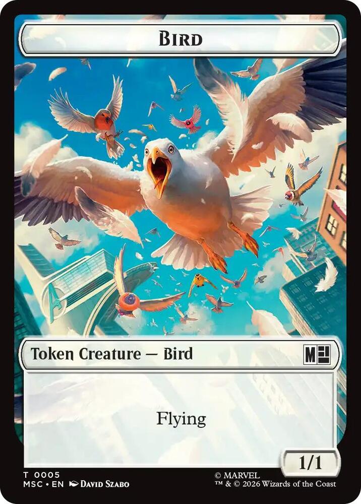 Bird // Rhino Double-Sided Token (5 // 13) [Marvel Super Heroes Commander]