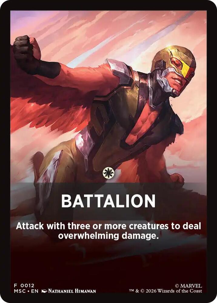Battalion Theme Card (12) [Marvel Super Heroes Commander]