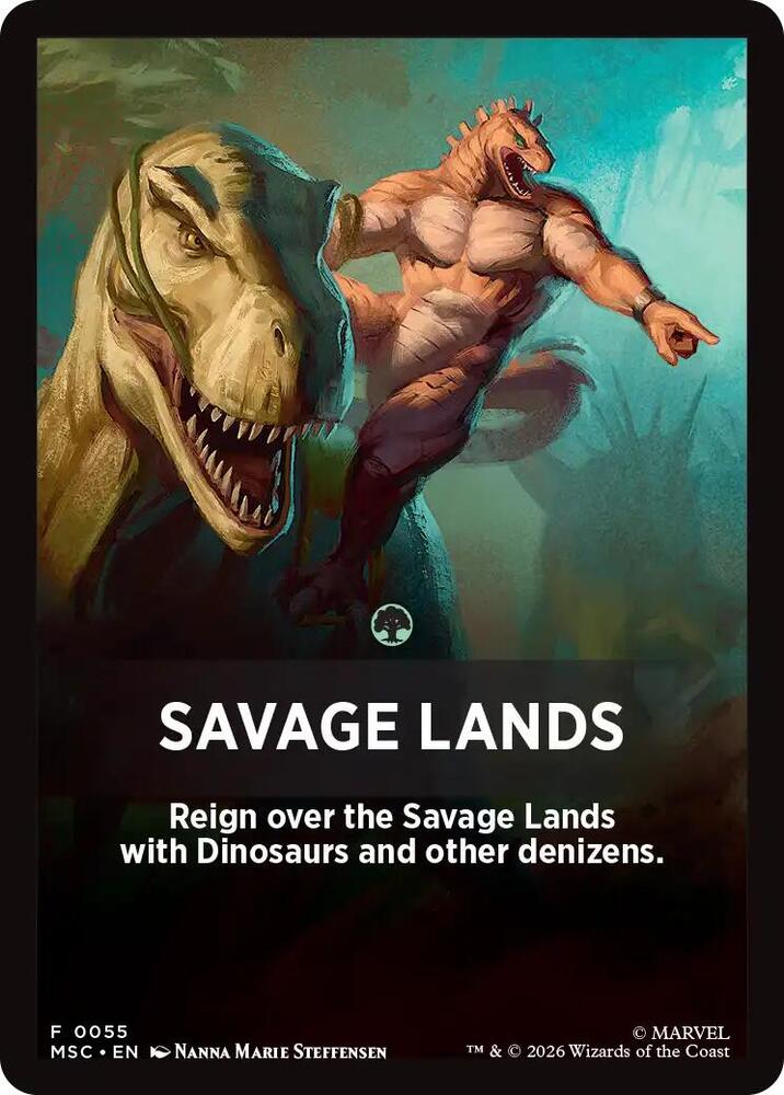 Savage Lands Theme Card (55) [Marvel Super Heroes Commander]