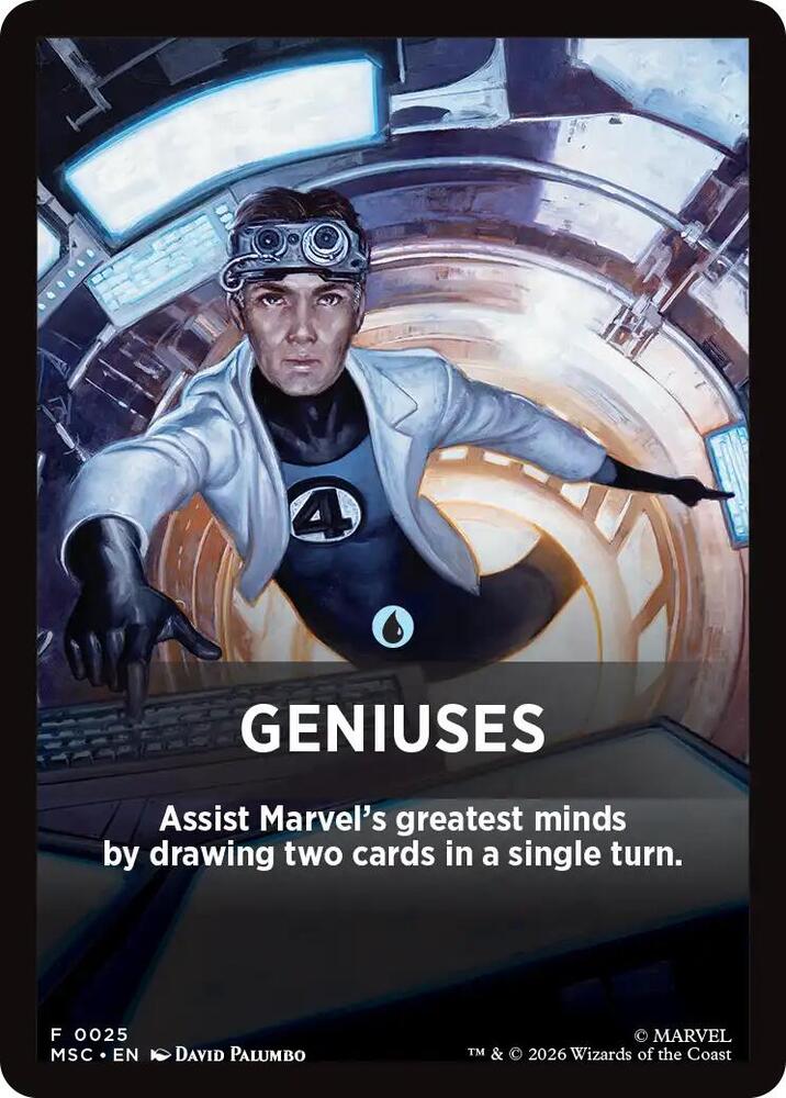 Geniuses Theme Card (25) [Marvel Super Heroes Commander]