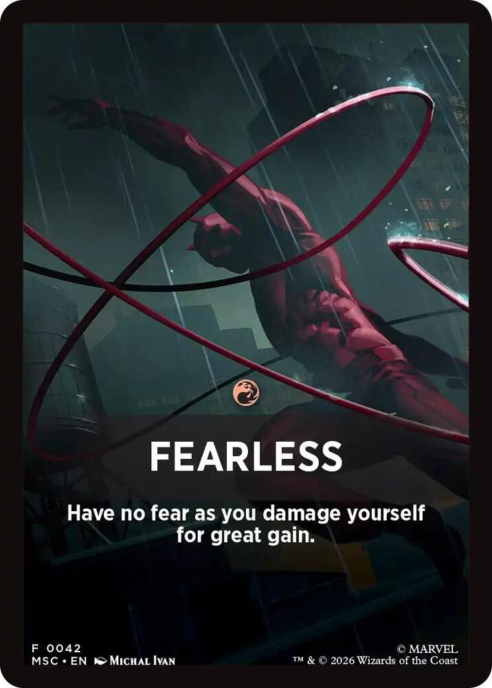 Fearless Theme Card (42) [Marvel Super Heroes Commander]