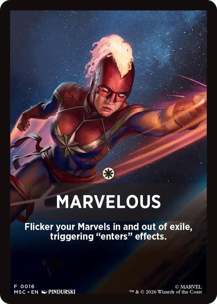 Marvelous Theme Card (16) [Marvel Super Heroes Commander]