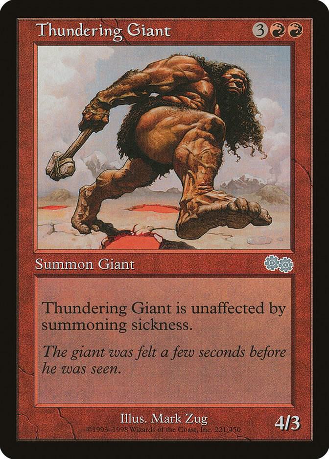 Thundering Giant (221) [Urza's Saga]