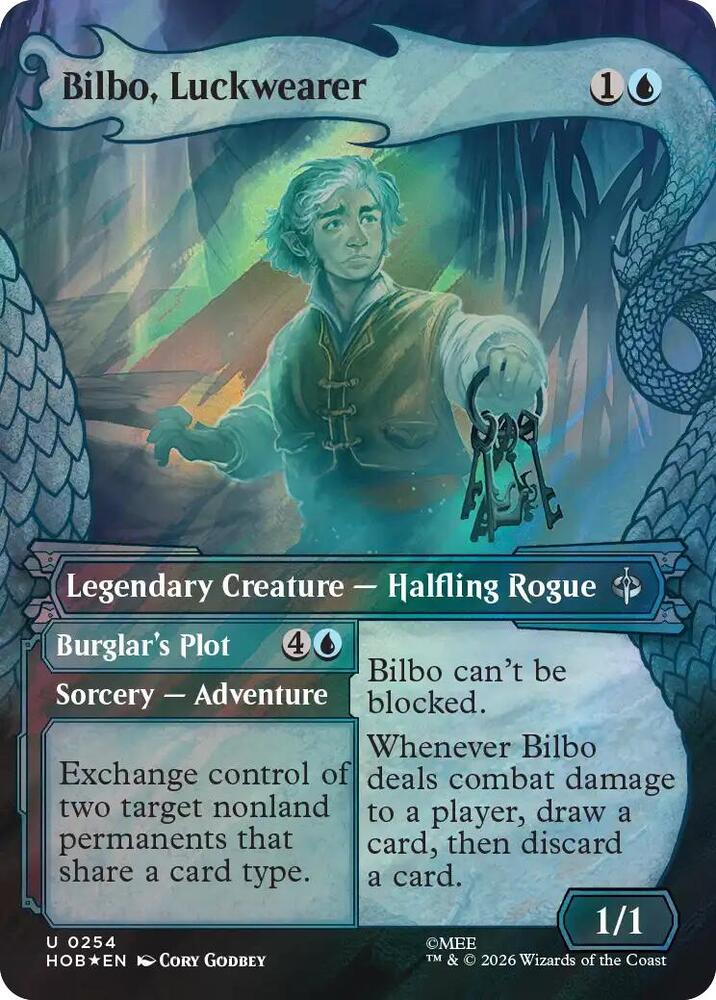 Bilbo, Luckwearer (Showcase) (Surge Foil) (254) [The Hobbit]