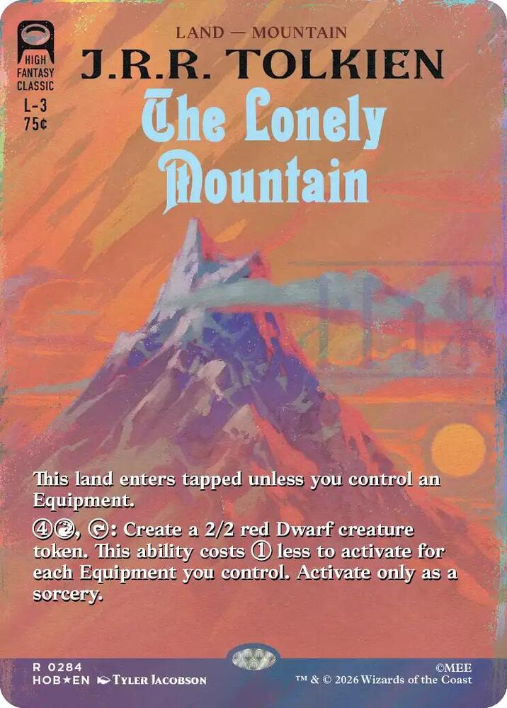 The Lonely Mountain (Borderless) (Surge Foil) (284) [The Hobbit]
