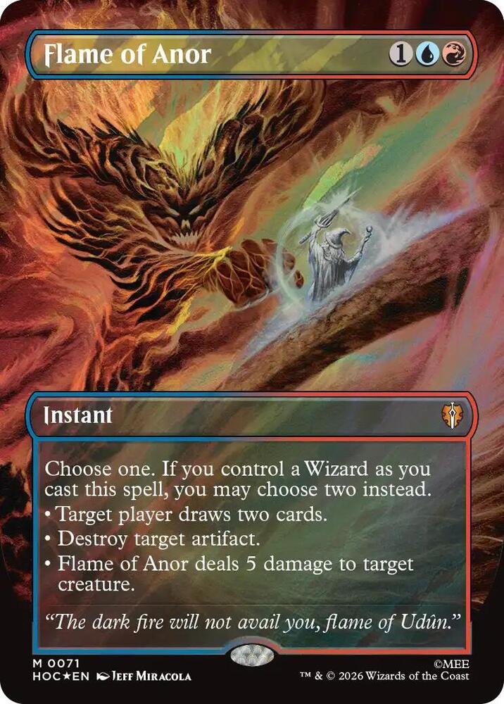 Flame of Anor (Borderless) (Surge Foil) (71) [The Hobbit: Eternal-Legal]
