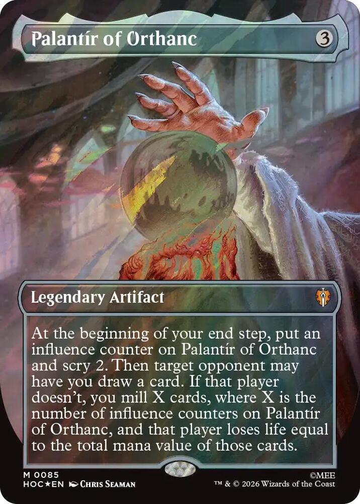 Palantir of Orthanc (Borderless) (Surge Foil) (85) [The Hobbit: Eternal-Legal]