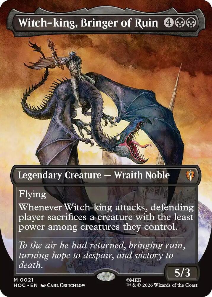 Witch-king, Bringer of Ruin (Borderless) (21) [The Hobbit: Eternal-Legal]
