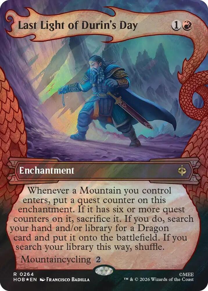 Last Light of Durin's Day (Showcase) (Surge Foil) (264) [The Hobbit]