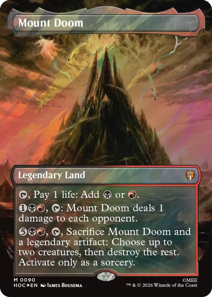 Mount Doom (Borderless) (Surge Foil) (90) [The Hobbit: Eternal-Legal]