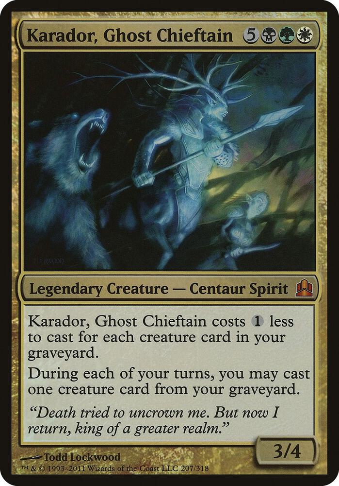 Karador, Ghost Chieftain (Commander) [Oversize Cards]