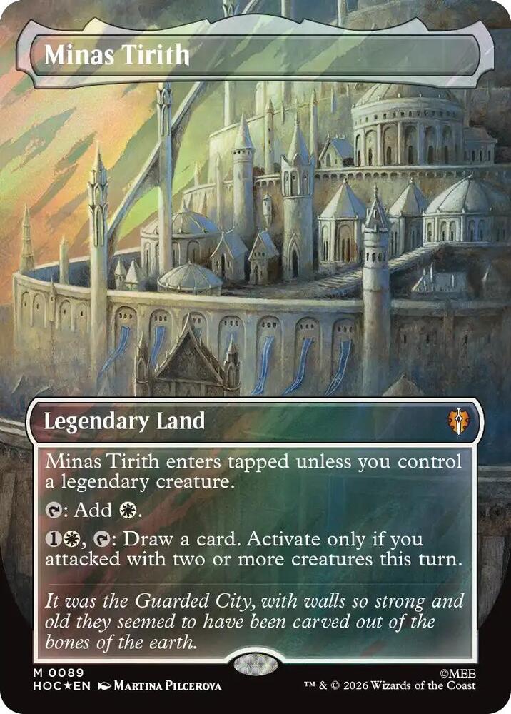 Minas Tirith (Borderless) (Surge Foil) (89) [The Hobbit: Eternal-Legal]