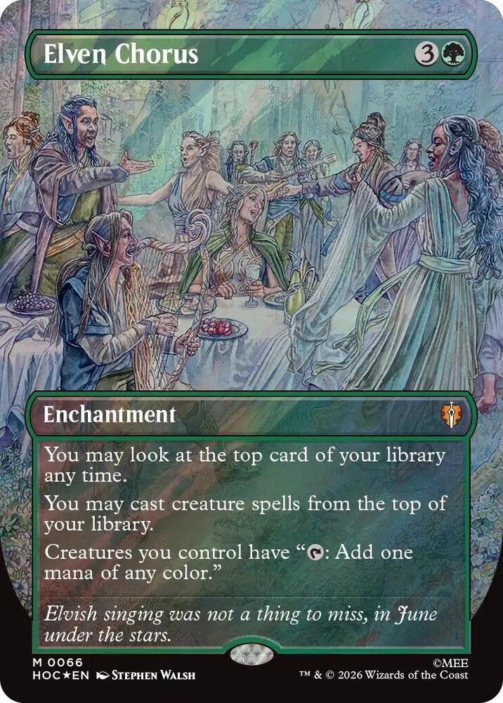 Elven Chorus (Borderless) (Surge Foil) (66) [The Hobbit: Eternal-Legal]