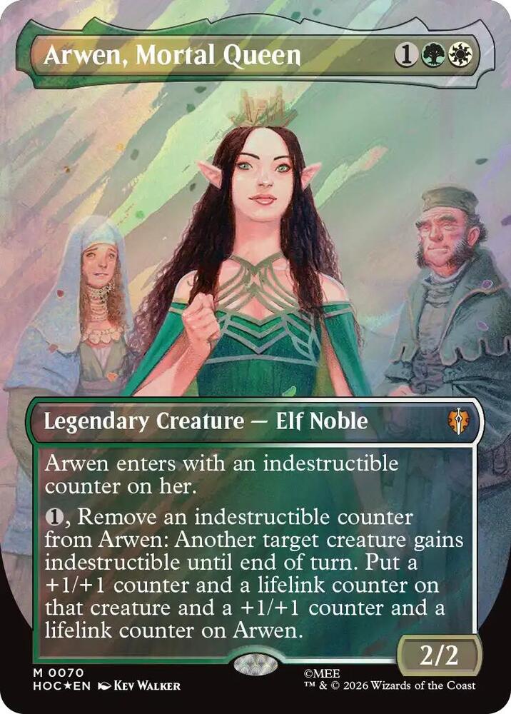 Arwen, Mortal Queen (Borderless) (Surge Foil) (70) [The Hobbit: Eternal-Legal]