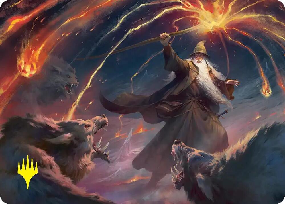 Gandalf, Shadow's Foe Art Card (Gold-Stamped) (46) [The Hobbit Art Series]