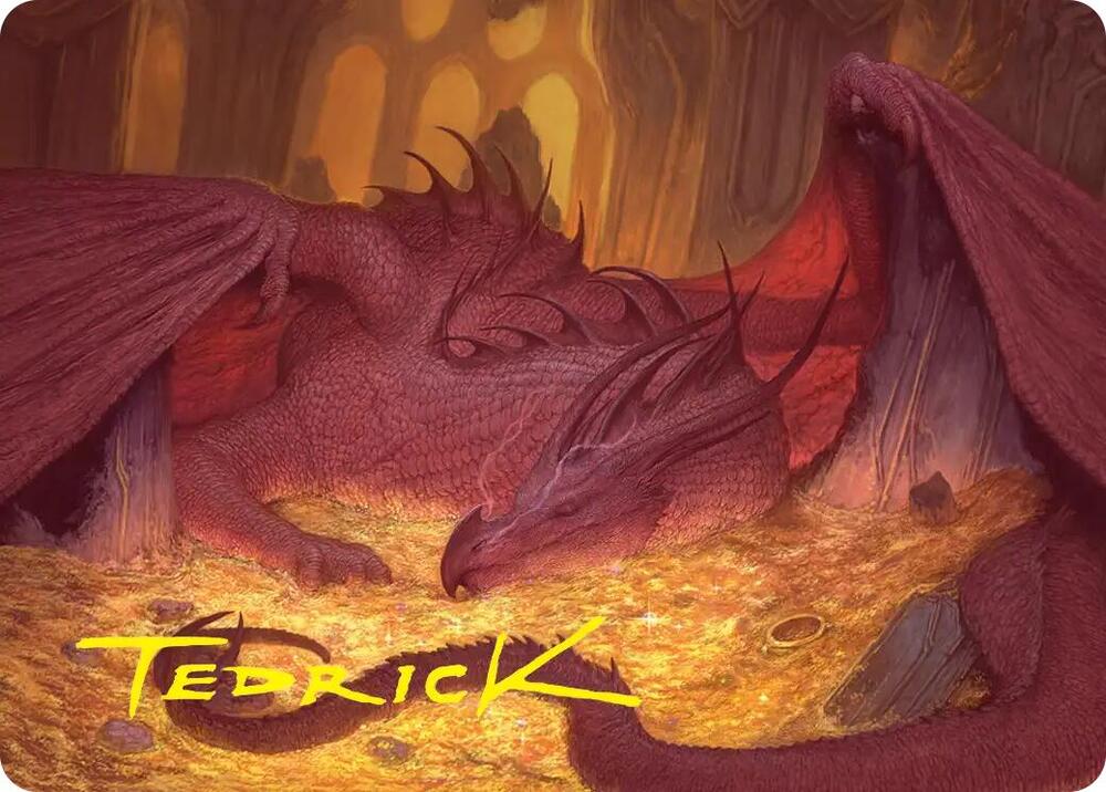 Smaug the Magnificent Art Card (Gold-Stamped Signature) (43) [The Hobbit Art Series]
