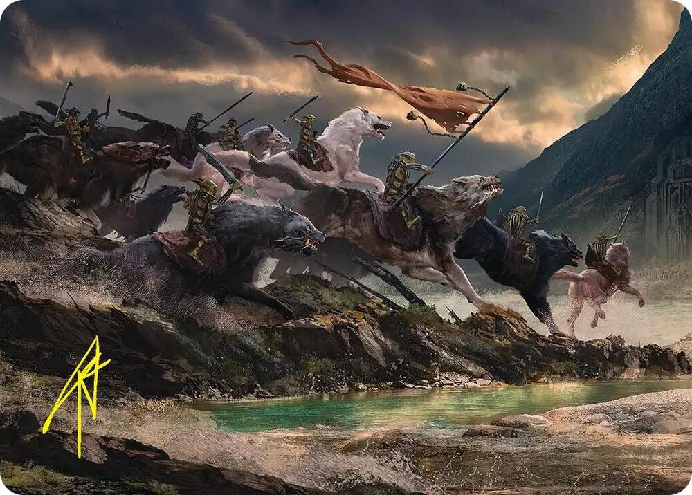 Tide of Fury and Disorder Art Card (Gold-Stamped Signature) (53) [The Hobbit Art Series]