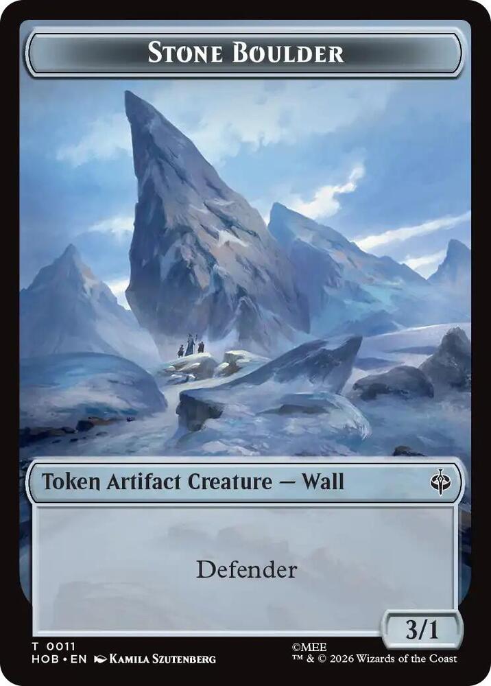 Stone Boulder // Dragon Double-Sided Token (11 // 5) [The Hobbit]