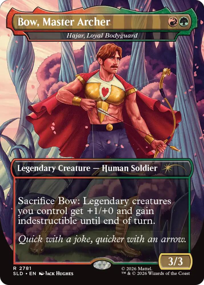 Bow, Master Archer - Hajar, Loyal Bodyguard (2781) [Secret Lair Drop]
