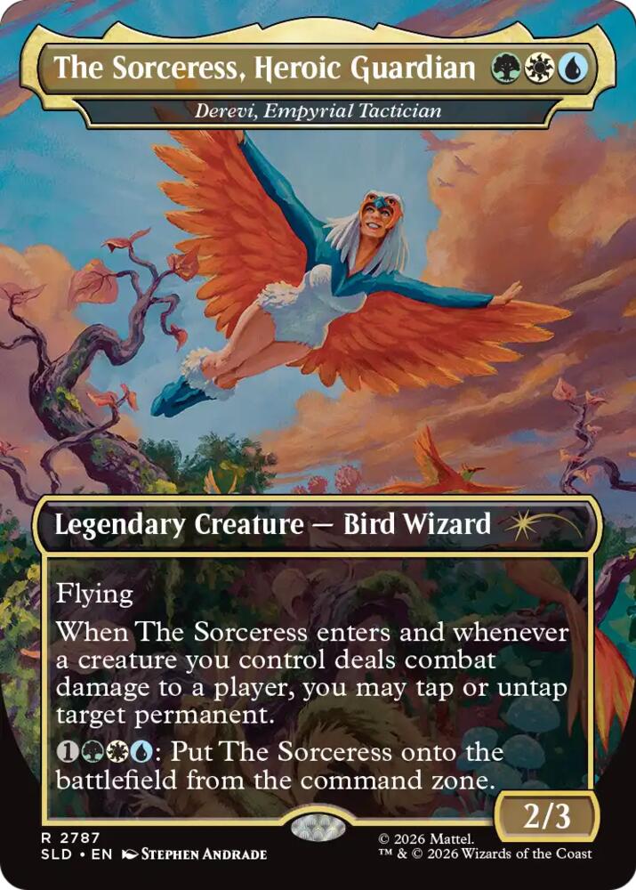 The Sorceress, Heroic Guardian - Derevi, Empyrial Tactician (2787) [Secret Lair Drop]