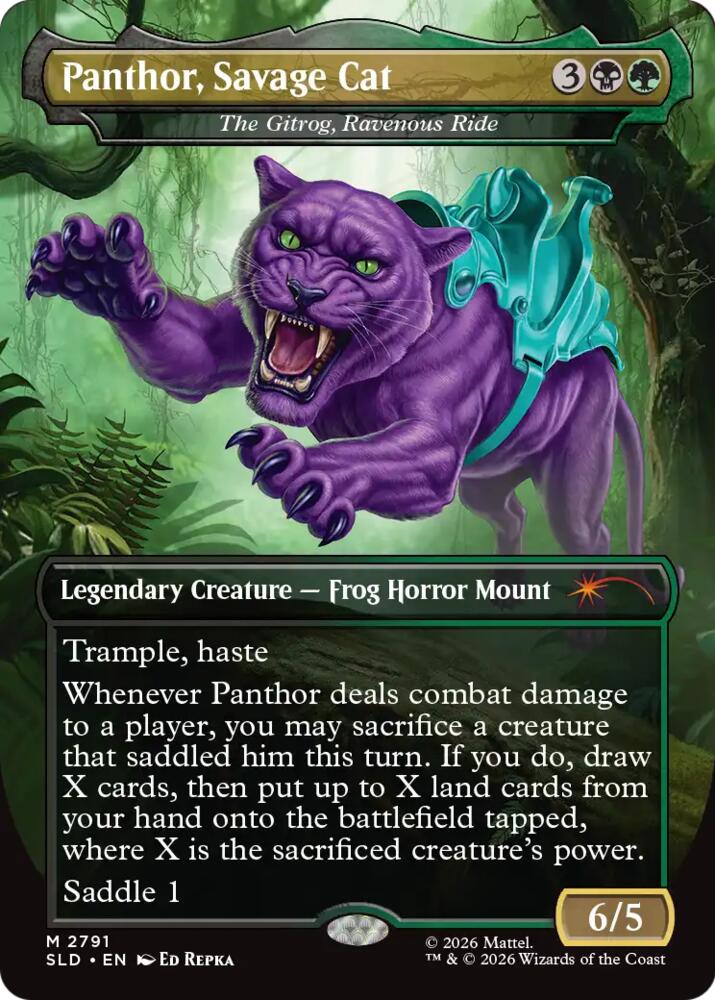 Panthor, Savage Cat - The Gitrog, Ravenous Ride (2791) [Secret Lair Drop]