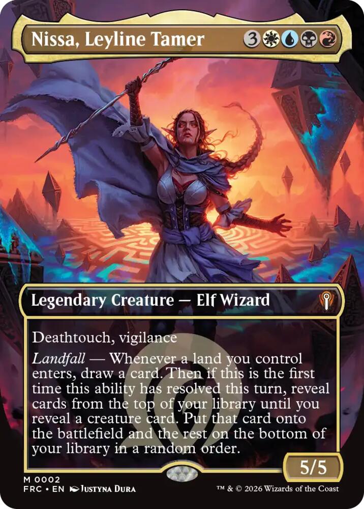 Nissa, Leyline Tamer (Borderless) (2) [Reality Fracture Commander]
