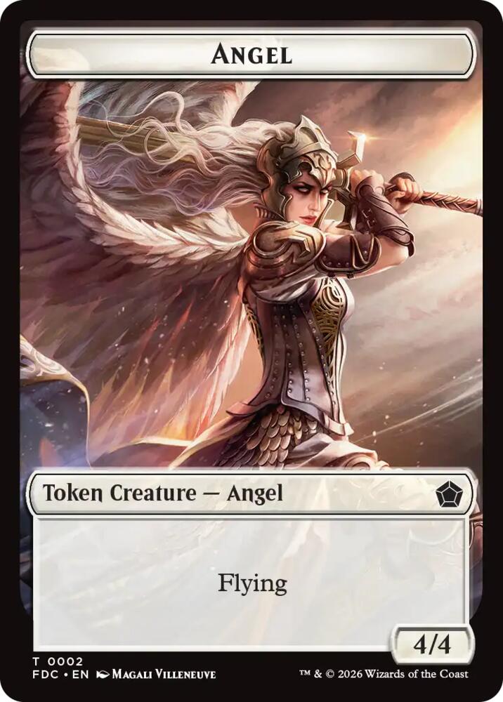 Angel (0002) // The Monarch Double-Sided Token (2 // 17) [Foundations Commander]