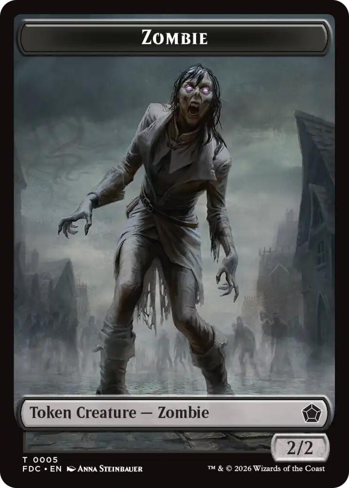 Zombie // The Monarch Double-Sided Token (5 // 17) [Foundations Commander]