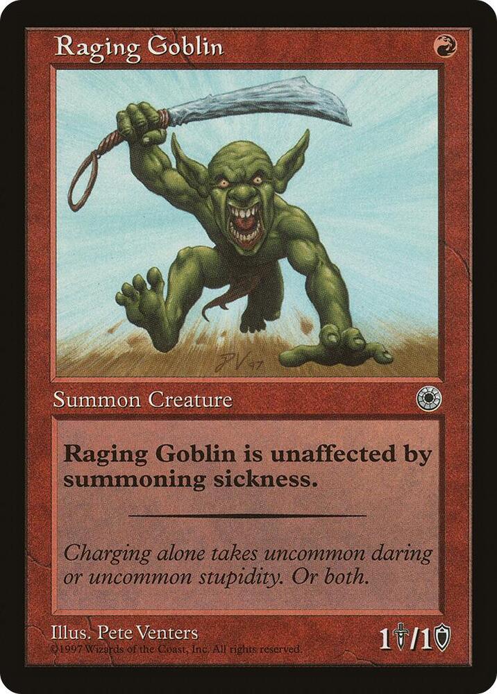Raging Goblin (Flavor Text) (145) [Portal]