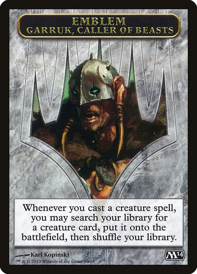 Emblem - Garruk, Caller of Beasts (13) [Magic 2014]